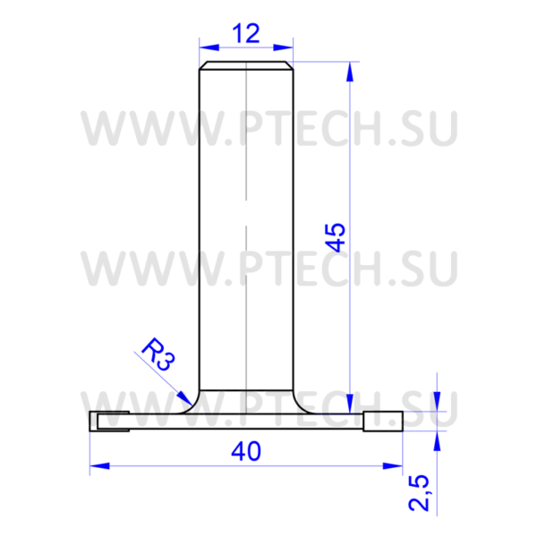 Алмазная фреза пазовая дисковая 40x2,5x12 Z4 - ПРОМТЕХКОМПЛЕКТ