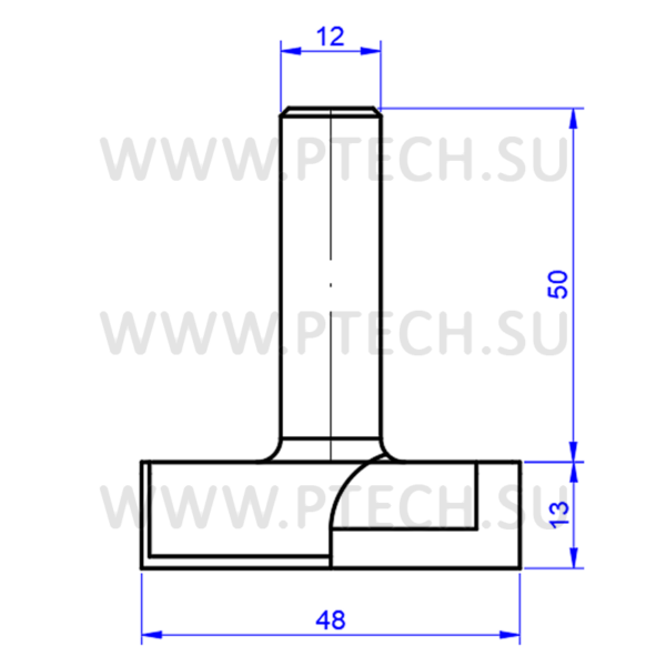 Фреза алмазная PCD пазовая 0310-12 D48 - ПРОМТЕХКОМПЛЕКТ