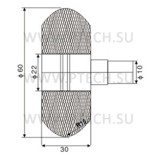 Ролик силиконовый 60x30 радиус 15 на линии окутывания - ПРОМТЕХКОМПЛЕКТ
