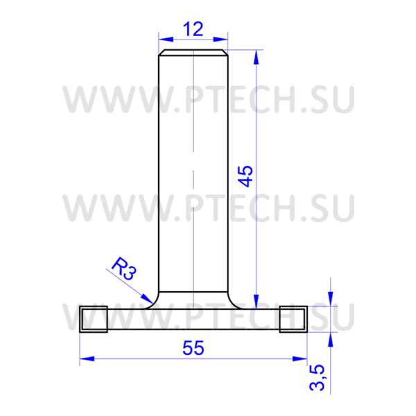 Фреза пазовая Z4 D=55x3,5 - ПРОМТЕХКОМПЛЕКТ