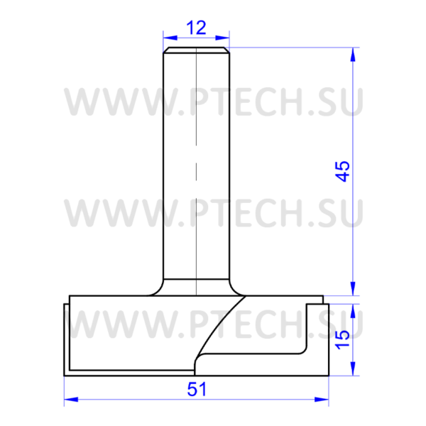 Твердосплавная фреза концевая МС MS 0310-12 D51 - ПРОМТЕХКОМПЛЕКТ